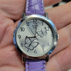 Purple butterfly watch